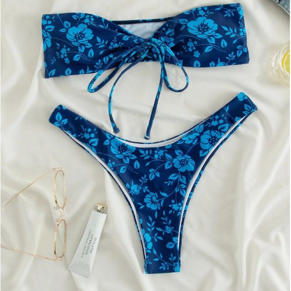SHEIN Blue Bikini (Never Worn) Size L - Picture 1 of 2